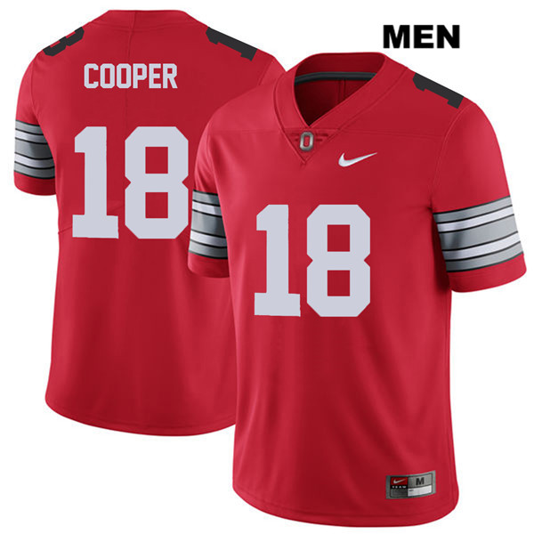 Ohio State Buckeyes Men's Jonathon Cooper #18 Red Authentic Nike 2018 Spring Game College NCAA Stitched Football Jersey MZ19E27NH